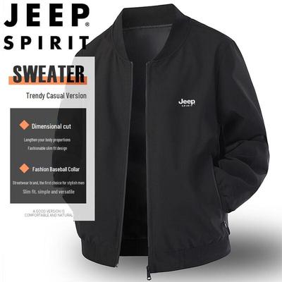 JEEP SPIRIT Herren Freizeitjacke mit Baseballkragen