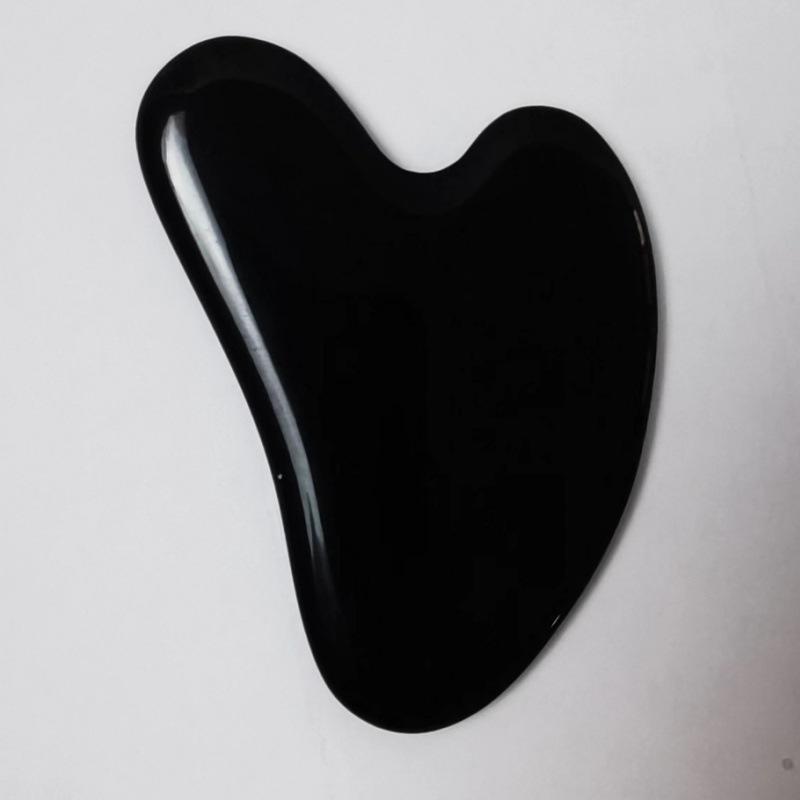 Heart-Shaped Rose Quartz Dual Roller & Massage Board Set - Non-Jade White Facial Tool