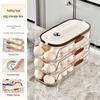 Automatic Multi-layer Rolling Egg Organizer for Refrigerator Door