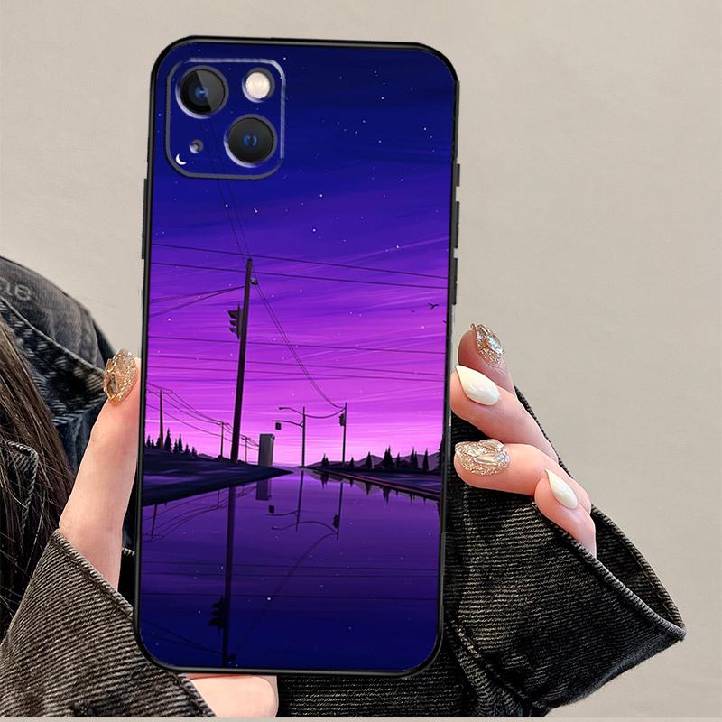 Purple Aesthetic Phone Case For iPhone 17 Pro Max 11 14 15 16 Pro Max 12 13 mini 16 Plus 16e 17 Air Cover