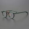 Imitation Acetate Round Glasses Frame Retro Japanese Myopia Optical Eyeglasses Frame for Men Women Sturdy Metal Inset Eyewear