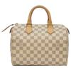 LOUIS VUITTON 2015 N41534 Damier Azur Speedy 25 Boston bag IvoryUsed