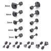 3-8Mm 1Pair Cubic Zirconia Titanium Stainless Black Diamond Zircon Stud Earrings For Women