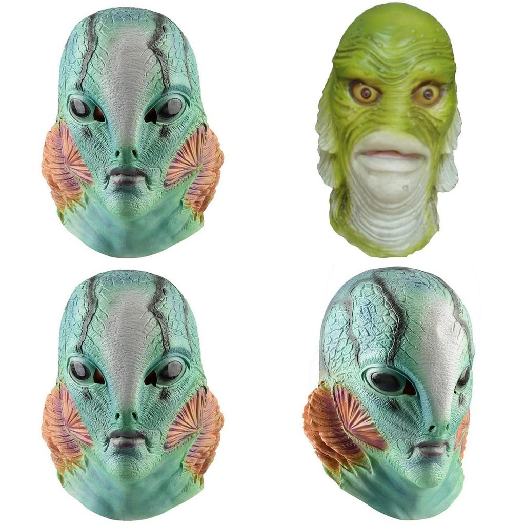 Monster Human Fish Head Mask With Latex Material For Role Play And Festival Costumes