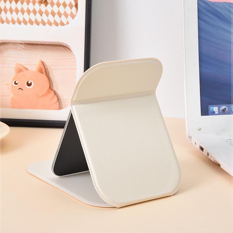 Portable Folding Vanity Makeup Mirror for Desktop and Handheld Use