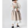 Floral Long-Sleeve Cotton Apron for Women - Japanese Style Cooking Cover-Up