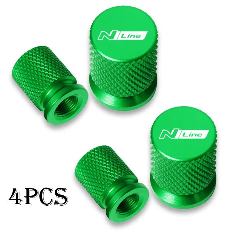 

For Hyundai N LINE i30 i20 Sonata Tucson Elantra Auto Accessories Car Wheel Tire Valve Caps Tyre Stem Covers Airdust Waterproof