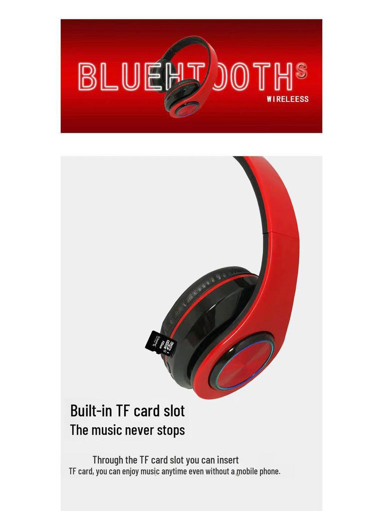 B39 Wireless Bluetooth Headset with Dazzling Lights for Sports & Gaming