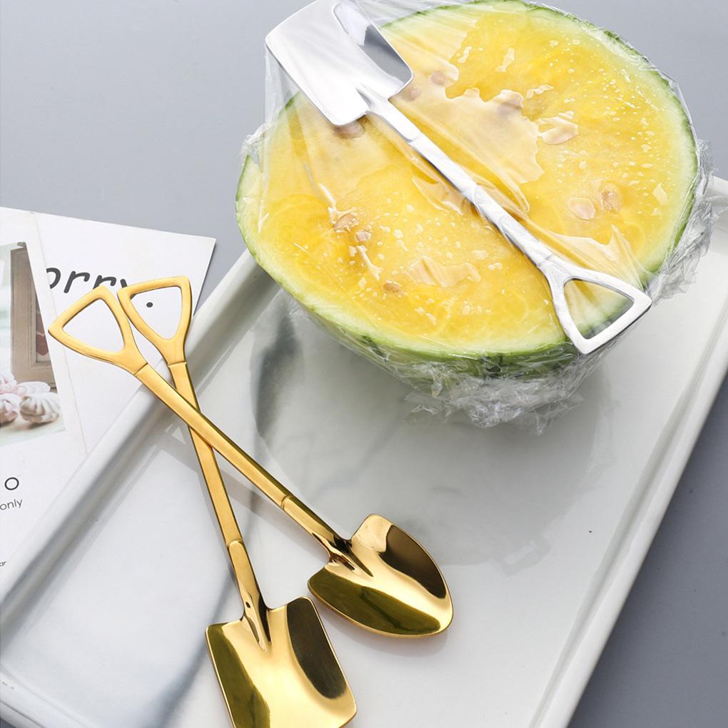 Pack of 8 Ice Cream Scoop Stainless Steel Watermelon Fruit Spades Dining Room Teaspoons Banquet Tableware Household Supplies