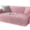 Sofa Cover Chenille Nylon Multipurpose Machine Washable Couch Slipcover for All Seasons Pink