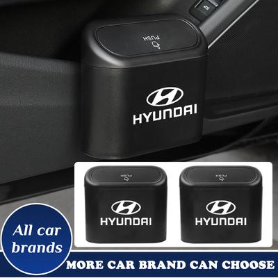 1 Stück Auto Fahrzeug Etui Aufbewahrungsbox Schwarz ABS Quadratisch Drücken Mülleimer Für Hyundai I30 Tucson Veloster Kona I10 I35 Elantra Santa Fe