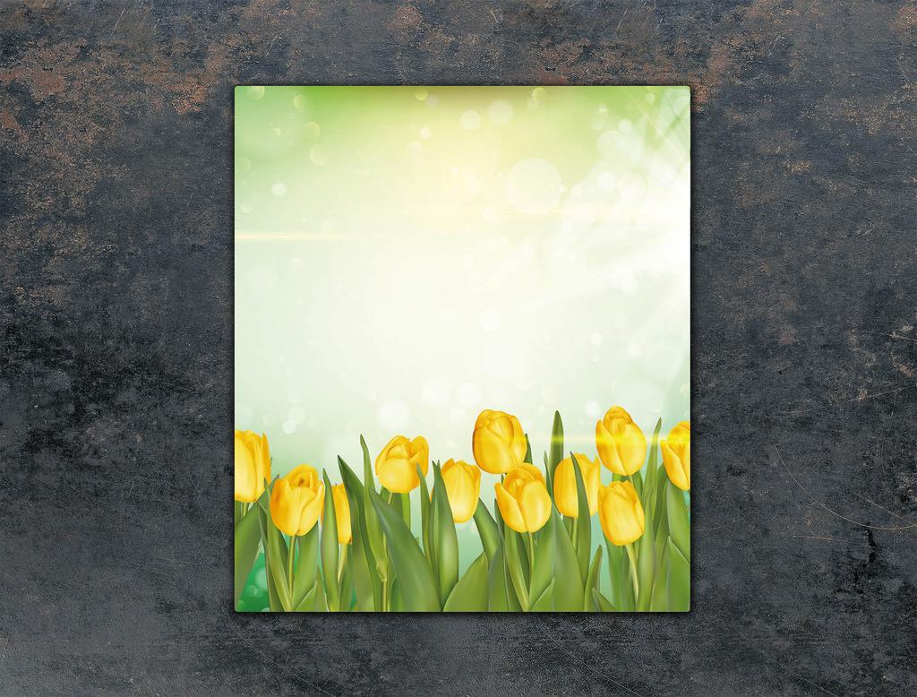 SZKLANA DESKA DO KROJENIA 45x52 TULIPANY