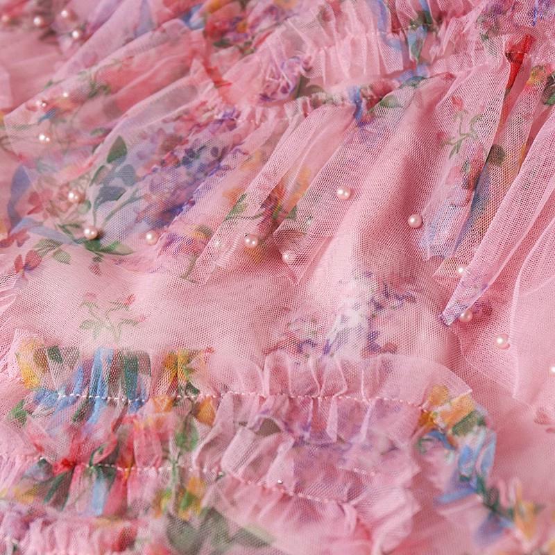 DIMANAF 2025 Sommer Damen Neue Röcke Chiffon Uni Elastischer Bund Plissee Mesh Elegante Röcke