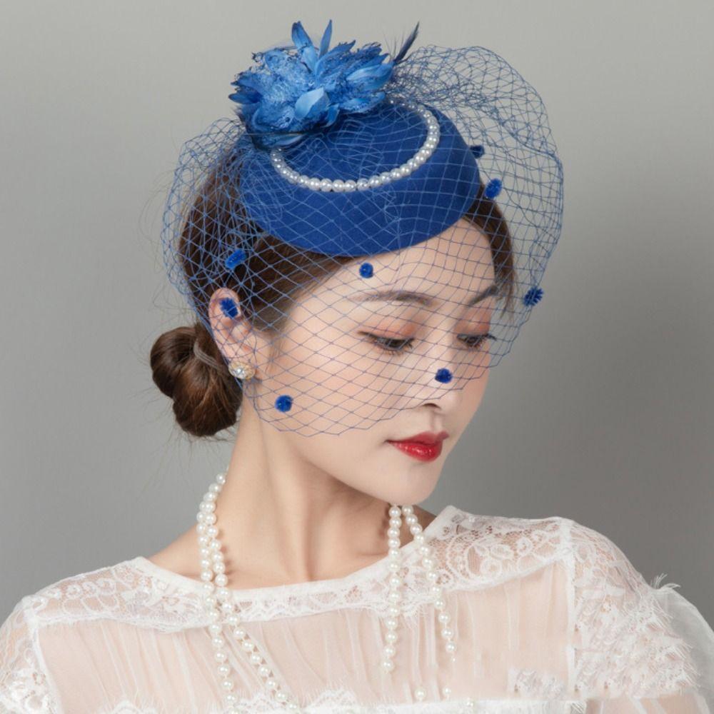Fascinator Elegant Retro Birdcage Veil Hat Black Veil Top Hair Accessories Bridal Face Veils