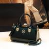 2024 Women's Rhinestone Clip Shoulder & Hand Bag – Stylish Pillow Shape in Bright Leather