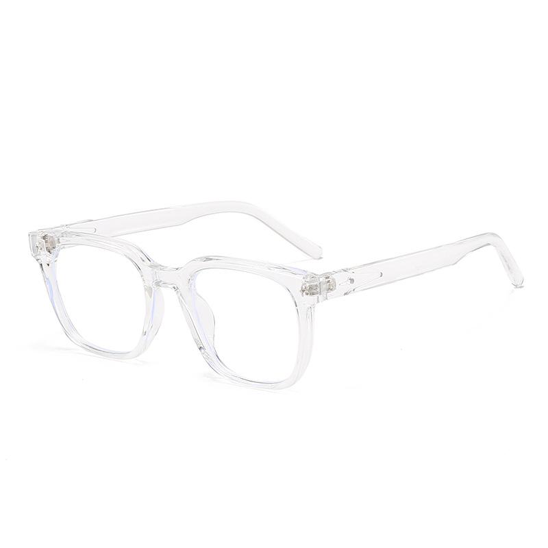 Stylish and Versatile Women's Simple Square Black-framed Glasses with A Preppy Style and Blue Light Blocking.