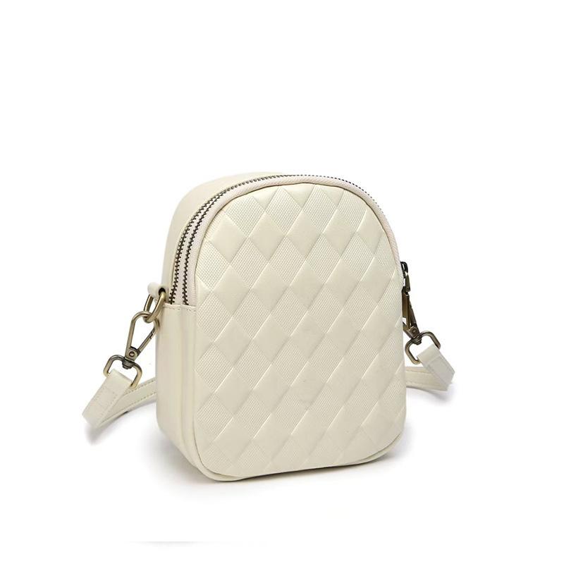 

Leather mobile phone bag women s messenger new texture versatile diamond vertical small bag shoulder bag women s bag 14*8*18