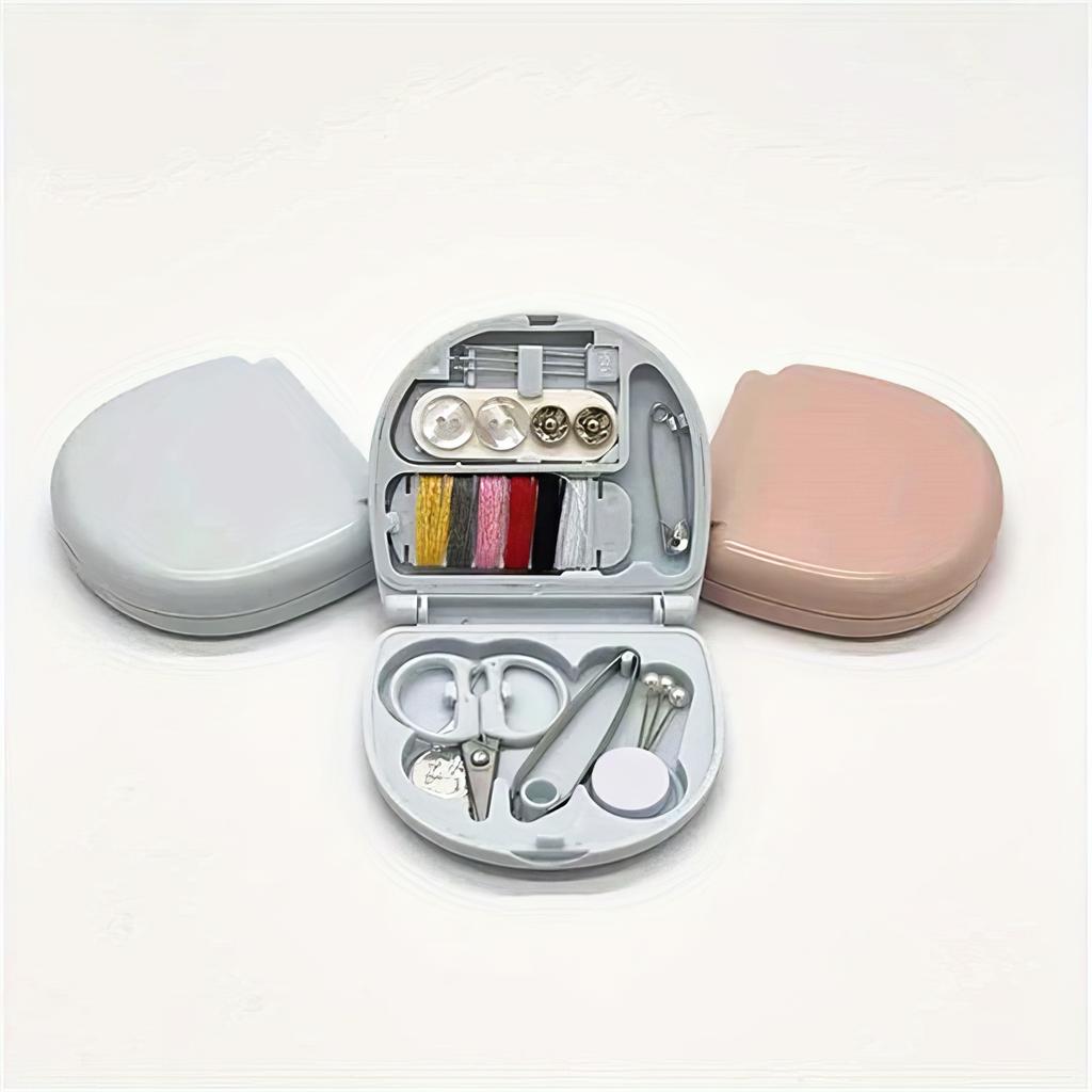 Nordic Style Mini Sewing Box Portable Small Sewing Kit Multi Functional Sewing Tools Combination Set Home Travel Sewing Supplies