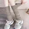 100% Pure Cashmere Women's Striped Leg Warmers – Versatile Knit Foot & Ankle Socks for Autumn/Winter