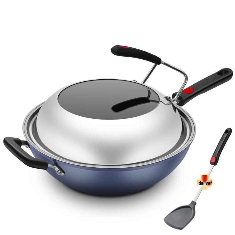 COOKER KING 32cm Smokeless Non-stick Wok