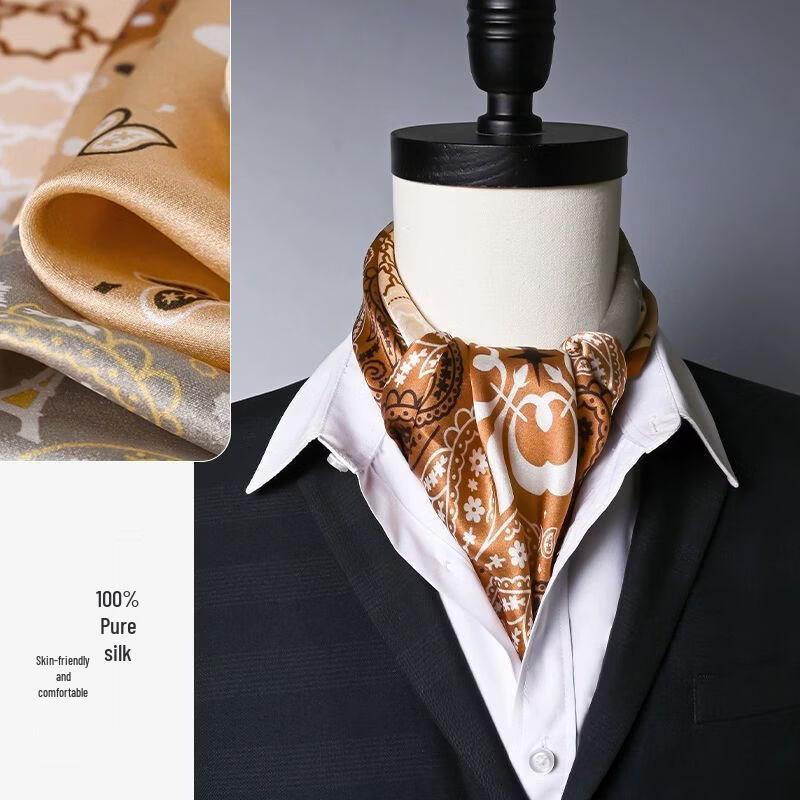 Мужской премиальный ретро-квадратный шарф TXRMDX 66x66cm