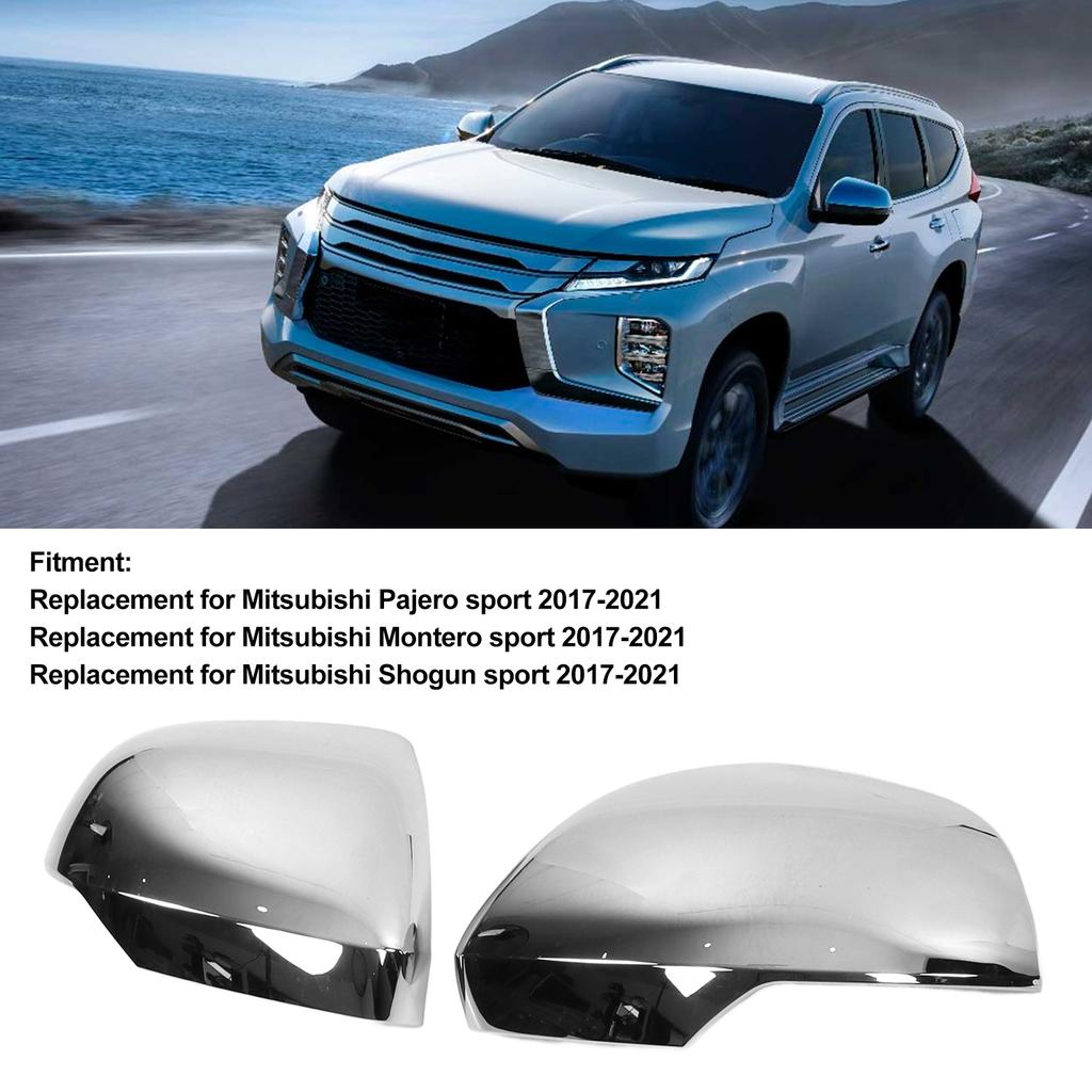 2pcs Side Rearview Mirror Cover Trim Replacement for Pajero SportCelsiusMontero SportCelsiusShogun Sport 2017‑2021