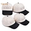 Women Baseball Cap Adjustable Cotton Embroidery Letters Baseball Cap Outdoor Ponytail Truck Hat for Casual Daily Wear