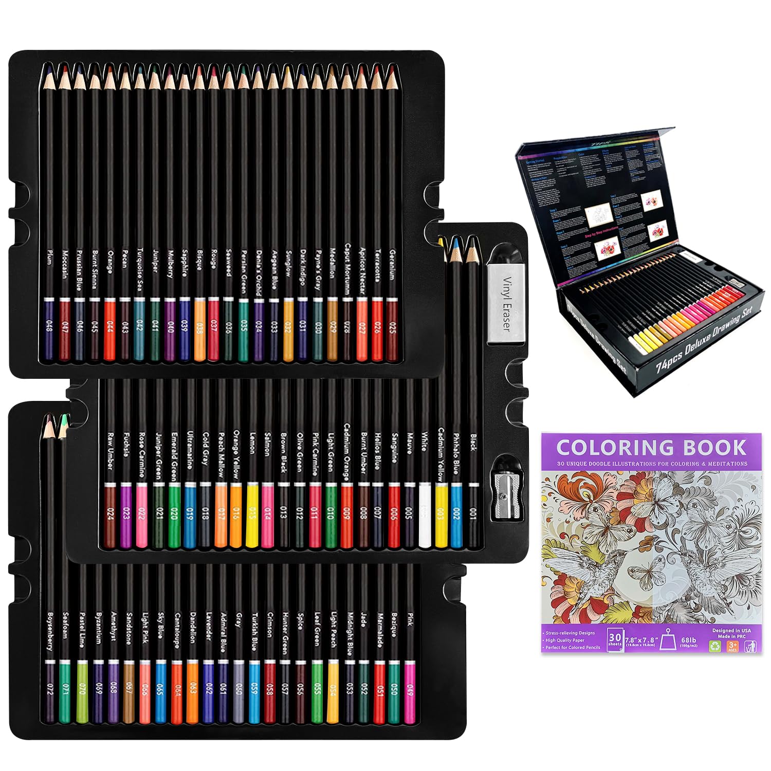 

Roleness Colored Pencils for Kids and Professional Colored Pencil Set with Soft and Perfect for Gifts 72-Color Oil-Based Adults, Oil-Based Core,