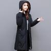 Velká velikost XL-6XL Dámské zimní vycpané kabáty středního věku s kapucí Ležérní Silné teplé zimní bundy Žena Elegantní dlouhé parky