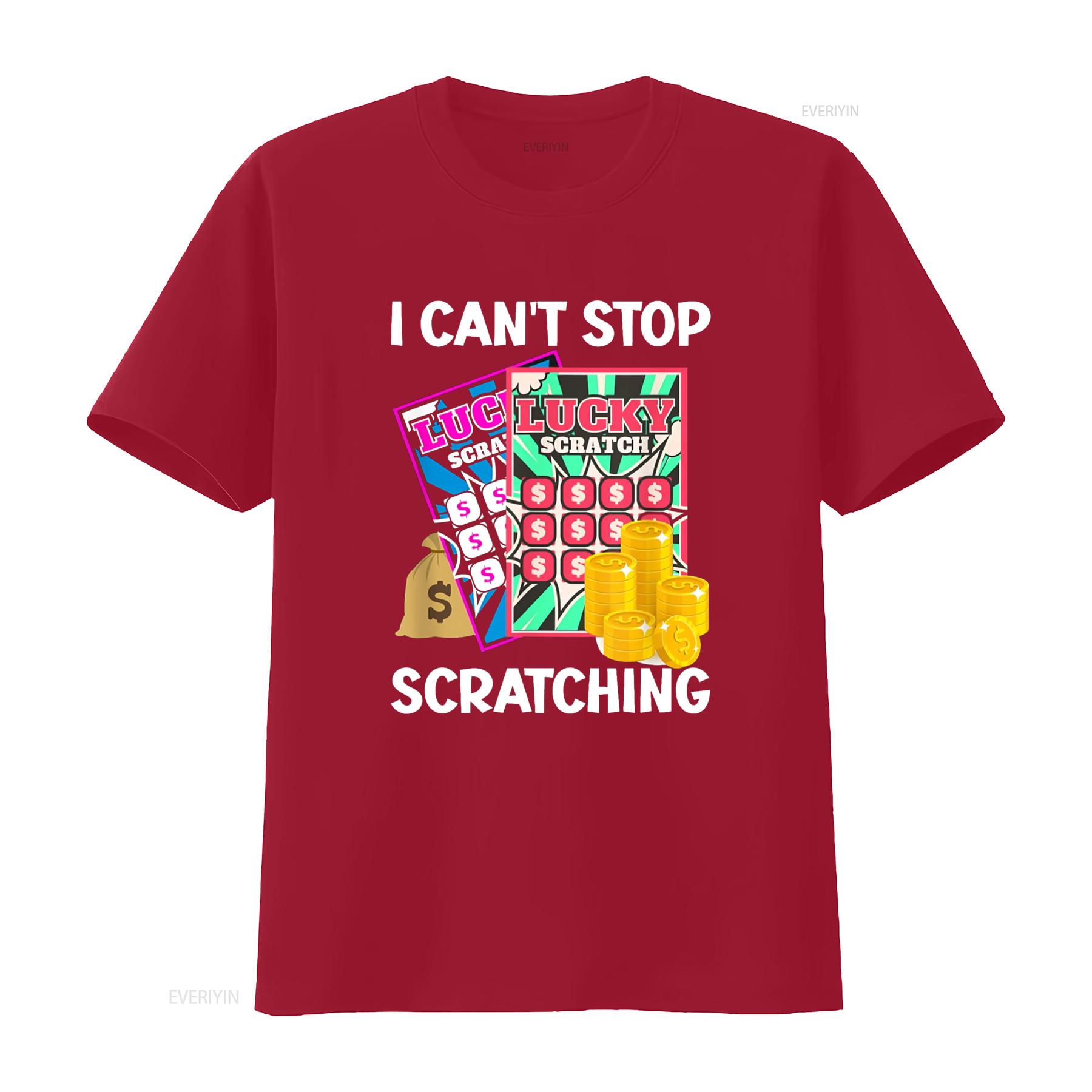 

Lottery I Can t Stop Scratching Scratch Off Lotter Shirt vintage Washed fashion designer clothes Soft Casual Stretched S