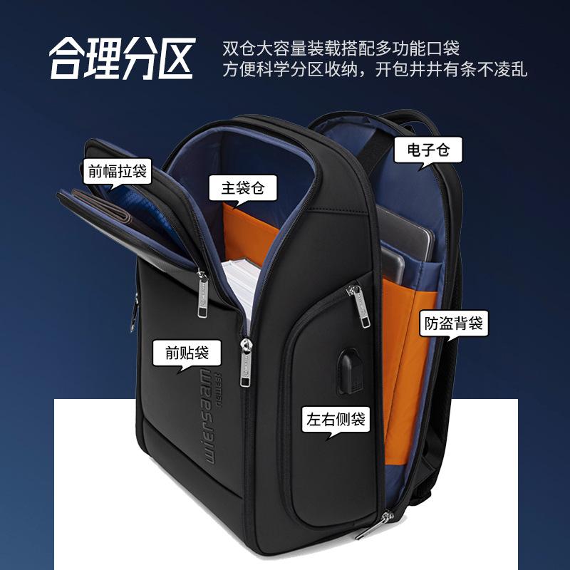 Wasserdichter, diebstahlsicherer Business-Rucksack für Herren – Großes Fassungsvermögen und Multifunktion mit Passwortschutz für unterwegs