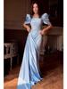 2025 Summer European & American Satin Evening Dress: Elegant, Slimming Design for Women