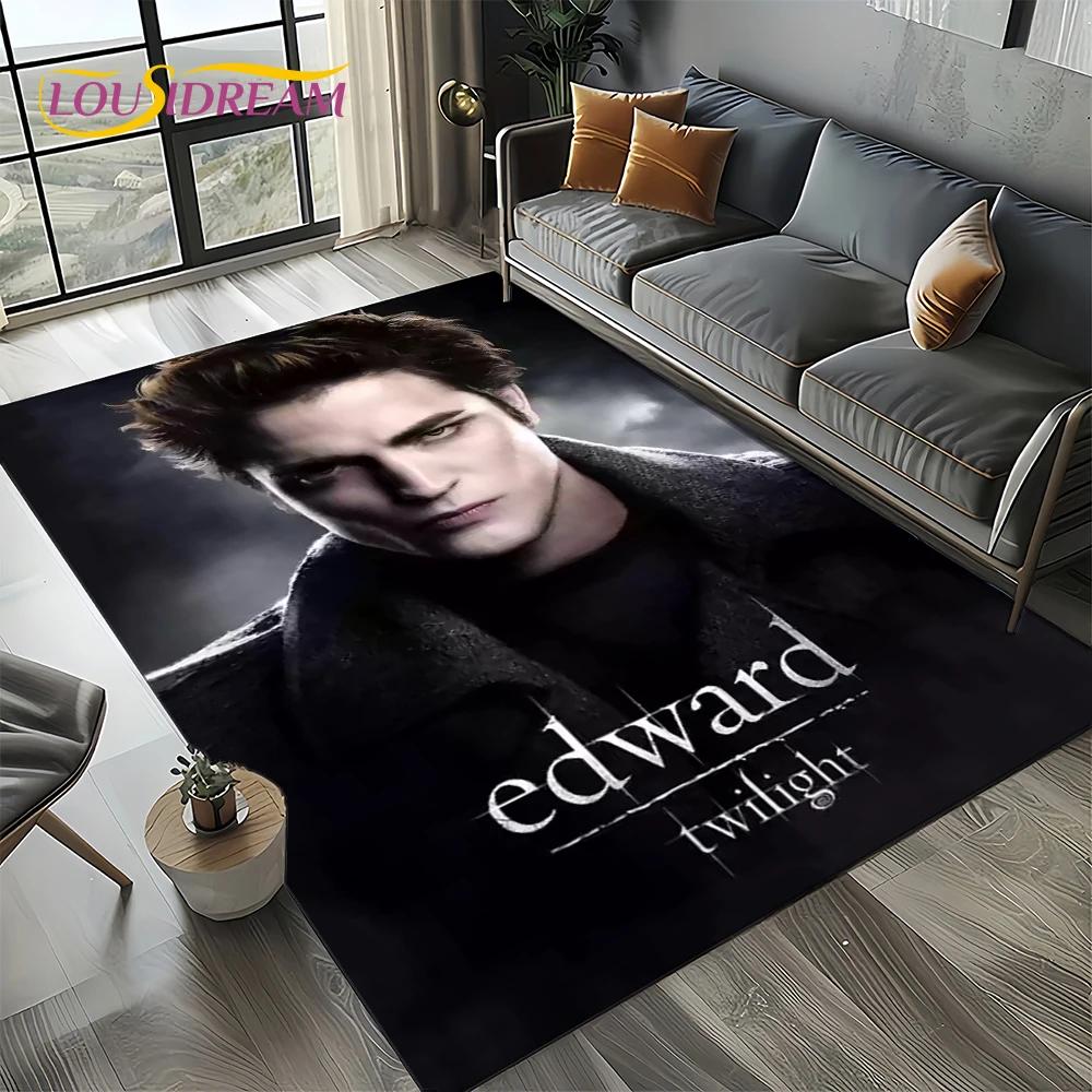 Twilight Saga Serie Edward Bella Film Teppich für Wohnzimmer Schlafzimmer Zuhause Sofa Dekoration, Kinder Teppich Rutschfeste Bodenmatte