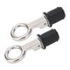 2PCS Boat Plug Snap Handle Stainless Steel Boat Drain   Plug Marine Rubber Plug Accessories for Ships Yachts
