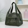 1Pcs Mesh Tote Bag Stylish Mesh Tote Bag Handbag Makeup Pouch Toiletry Bag Swim Storage Bag Suitable For Beach Vacation Cosmetic Bag