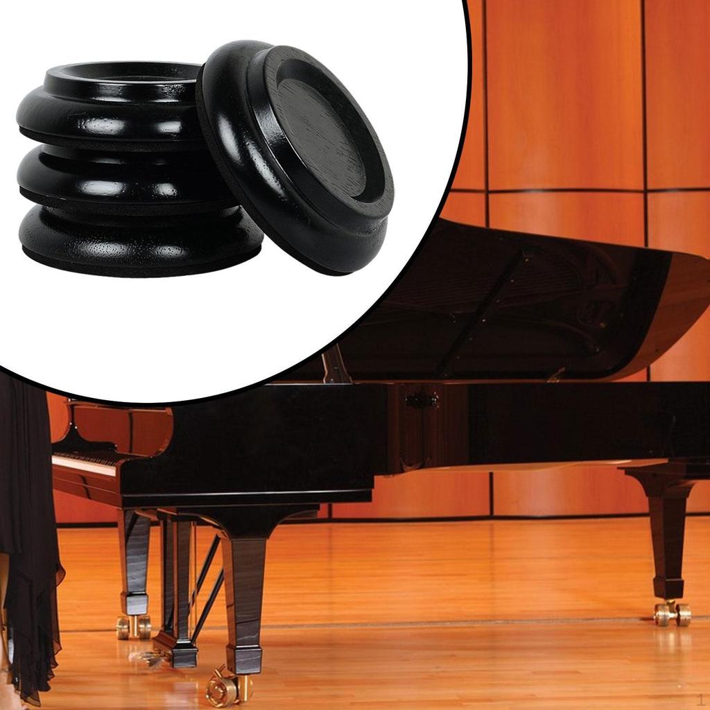 4 bucăți tampoane pentru cupe pentru roțile de pian, antiderapante, suport pentru suport pentru picioare, suport pentru picioare anti zgomot.