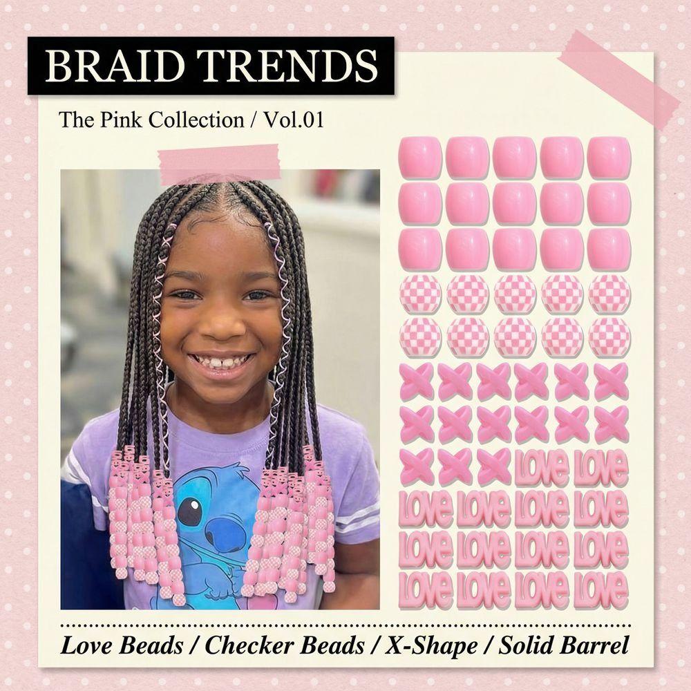 Multi-Color Colorful Hair Beads Kits DIY Painless Braiding Beads New Dreadlock Braids Decor  Girls