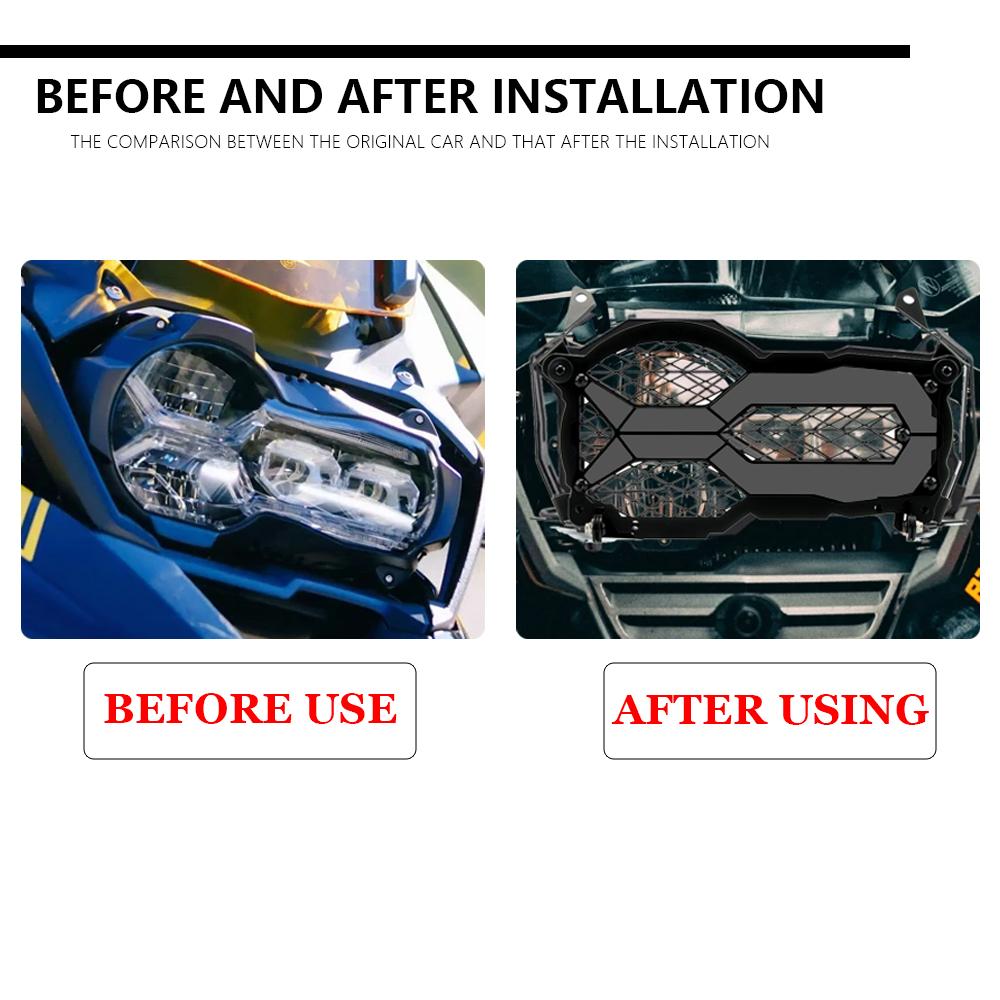 For BMW R1200GS LC ADV 40 Years Edition R 1250 GS Head Lights Grille Guard Cover R1250GS Adventure Flipable Headlight Protector