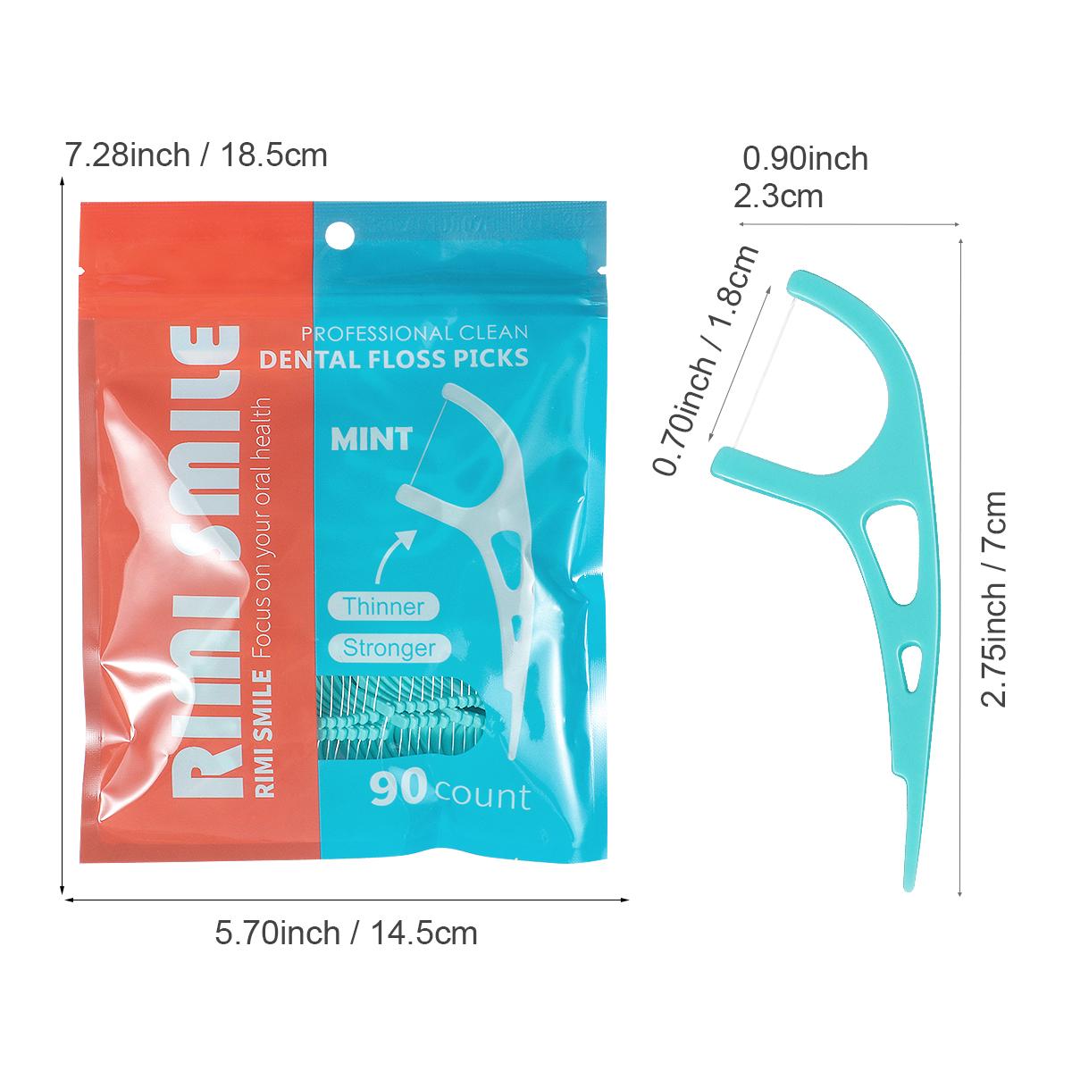 

540/270/90PCS - Large mouthed peppermint dental floss stick - Suitable for home travel, essential cleaning tool for interdental