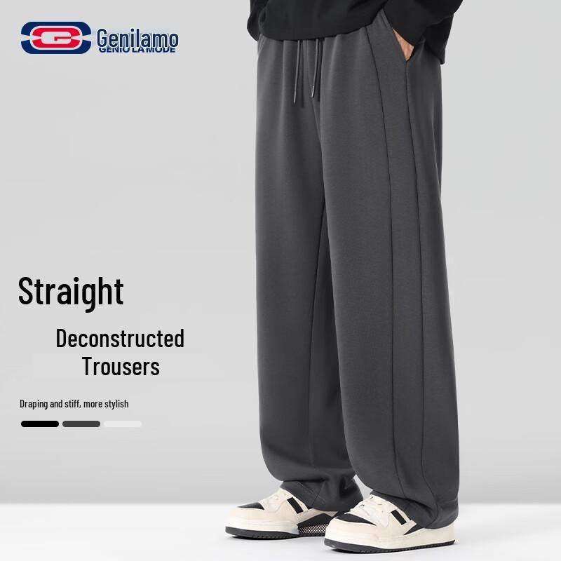 GENIOLAMODE Men s Loose Straight-Leg Sweatpants 3XL