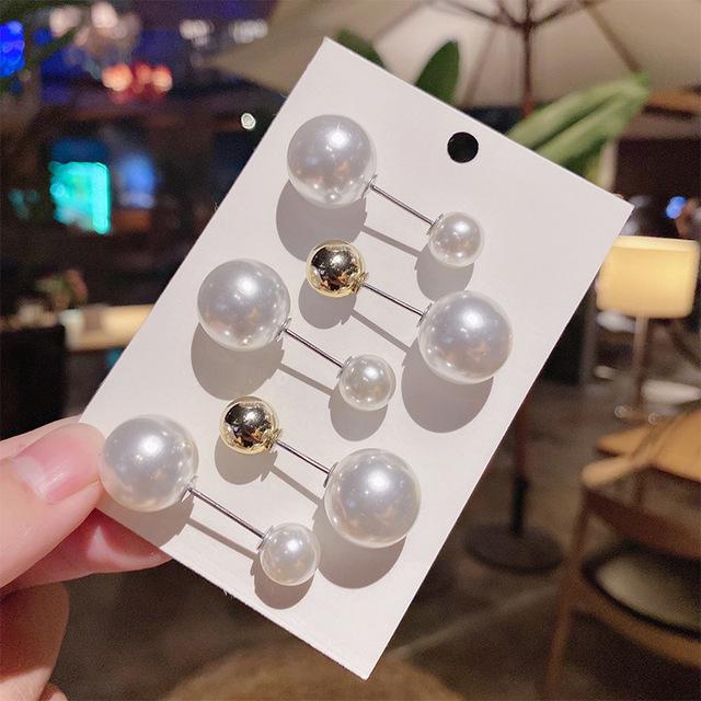 5 /10pcs /Pack Enamel Pins Pearl Neckline Brooches Small Collar Lapel Scarf Buckle Pin Fixed Clothes Invisible Brooch Jewelry Sets