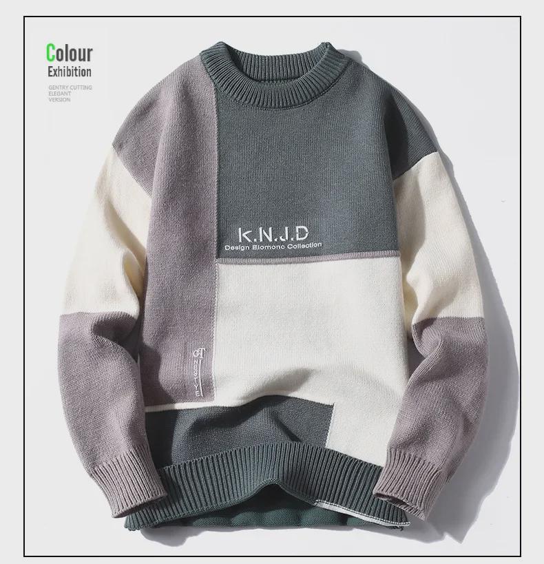 Pulover cu mânecă lungă pentru bărbați, la modă coreeană - Tendință toamnă/iarnă 2021