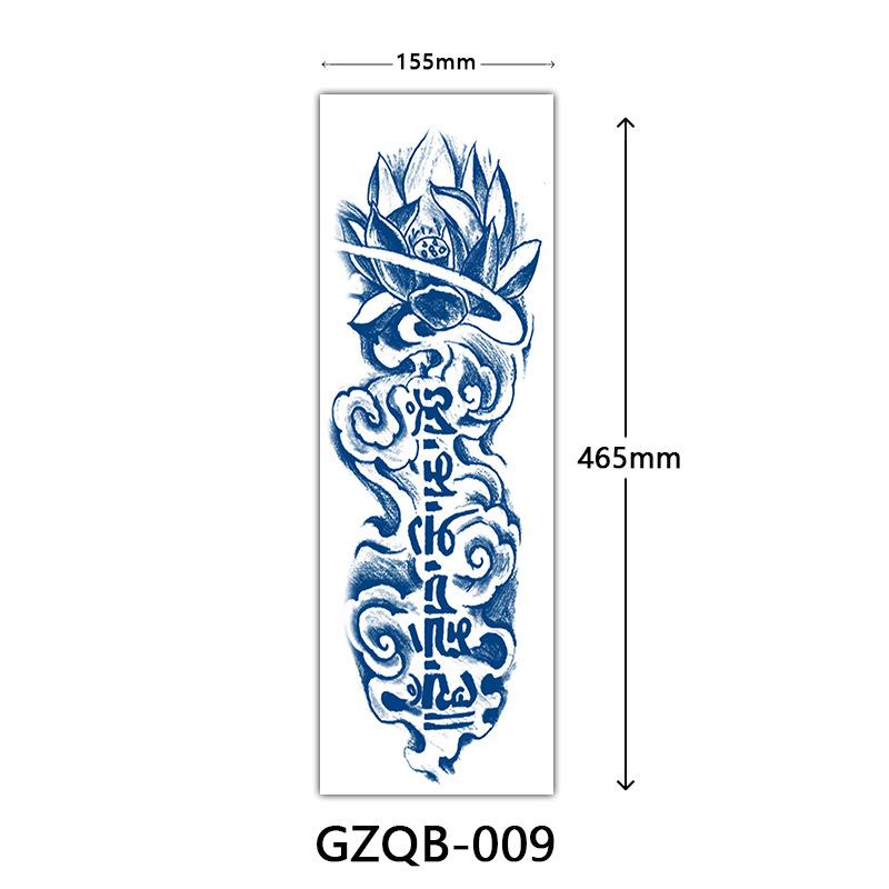 Herbal Tattoo Stickers, Semi-Permanent Tattoo Stickers, Herbal Juice Full Arm Tattoo Stickers