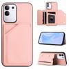 For Vivo T4x 5G/vivo Y300t 5G/vivo iQOO Z10x 5G/vivo Y29 4G Case Card Holder Kickstand Skin-Touch Phone Cover with Wrist Strap