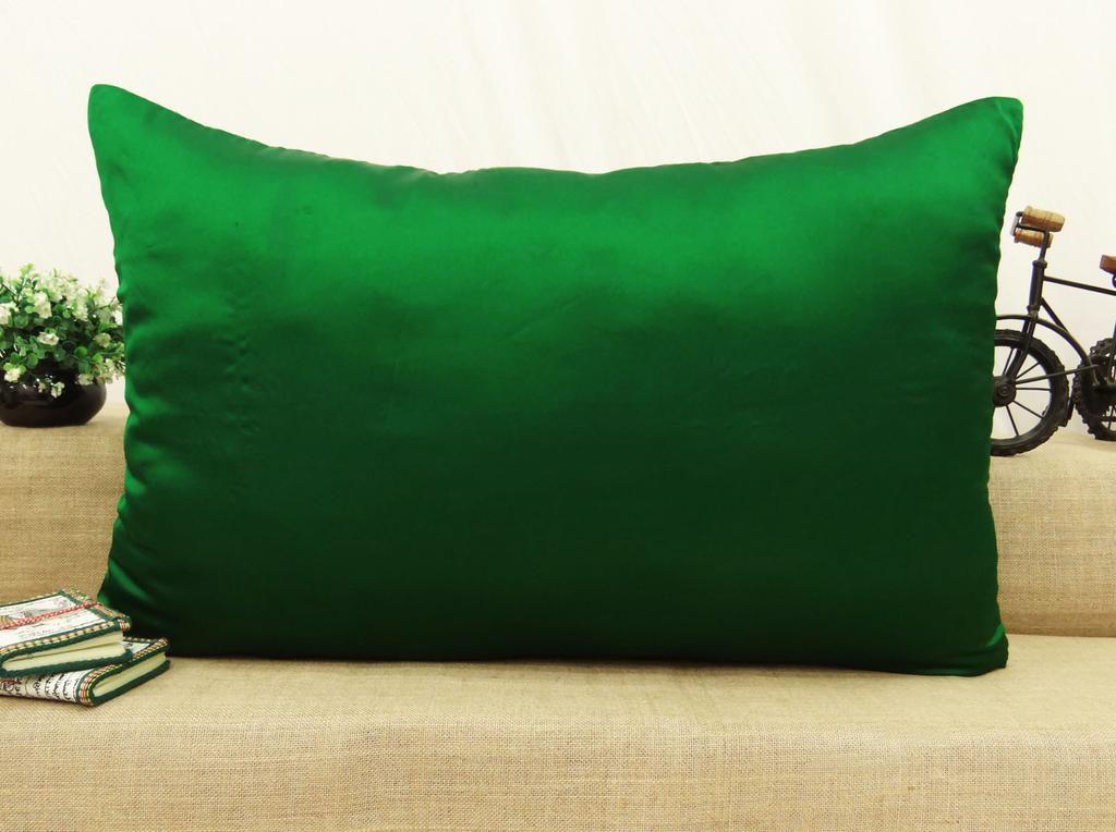 Solid Home D    Cor Satin Silk Throw Pillow Sham Cushion Cover Case - Choose