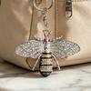 Keychain Pendant Zinc Alloy Rhinestones Bee Shape Key Chain with Lobster Clasp Easy to Hang Key Holder Backpack Car Accessory