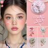Festive Makeup 2025 Christmas New Year Free Glue Faux Face Ready Sticker Snow Bow Free To Use G A2I5