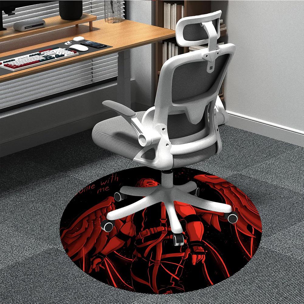1PC Rammstein Office Round Rug, Non-slip, Soft and Durable Office Rug for Interior Decoration, Perfect for Office, Beautiful Decoration