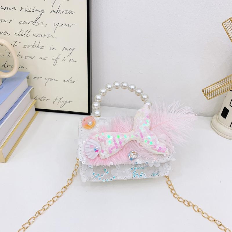 2025 Kinder Prinzessin Perle Schleife Umhängetasche
