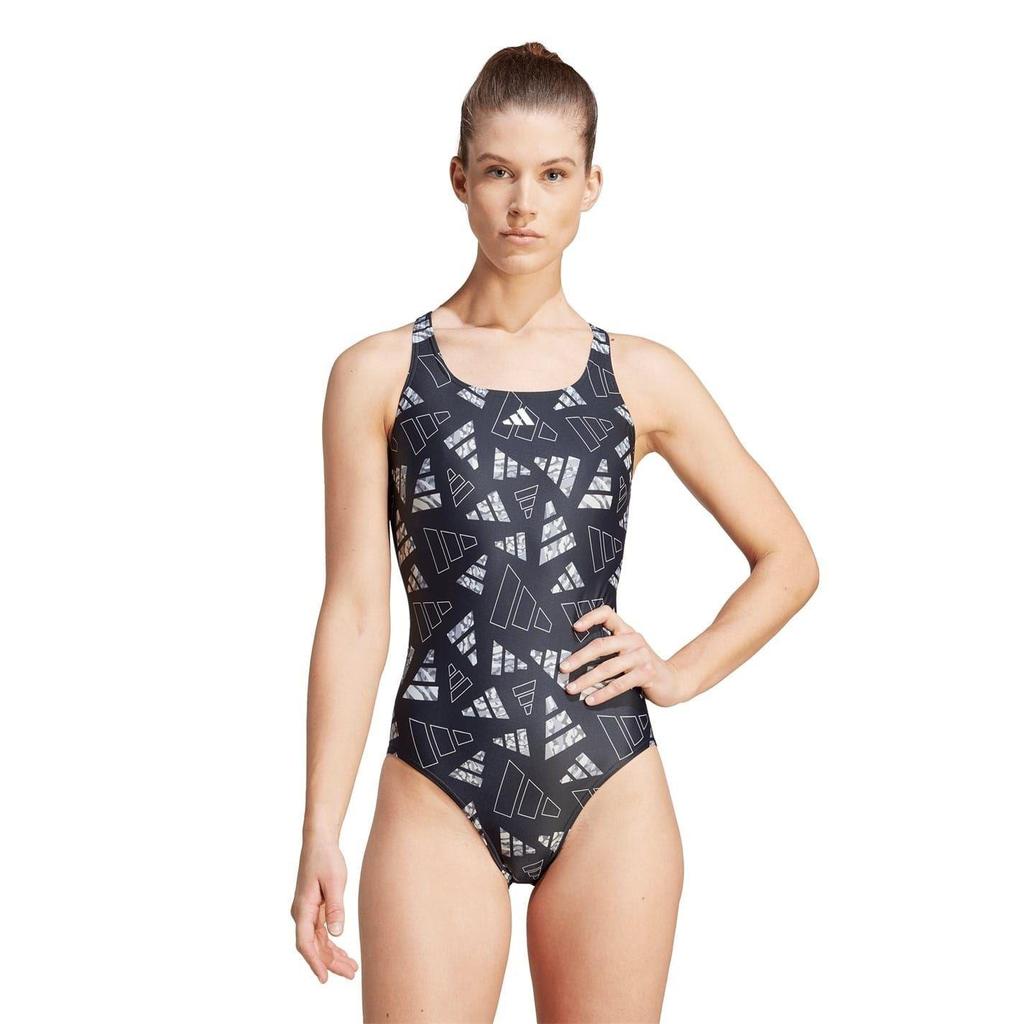 adidas Womens/Ladies Bar Logo One Piece Swimsuit